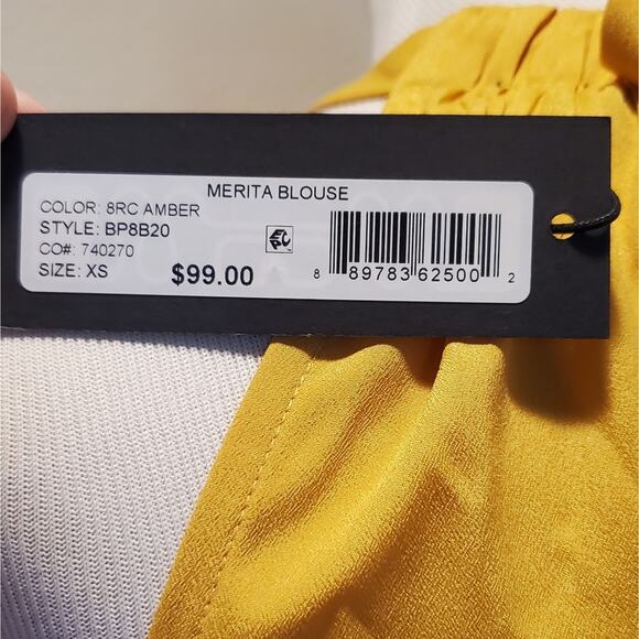 Le Gali Merita Yellow Halter Tank Top XS - Picture 5 of 6